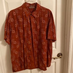 Washable silk button down L